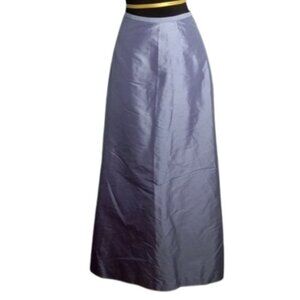 Simple Silhouettes Christina Dalle Pezze 2 Silk Skirt Blue Maxi Formal Lined
